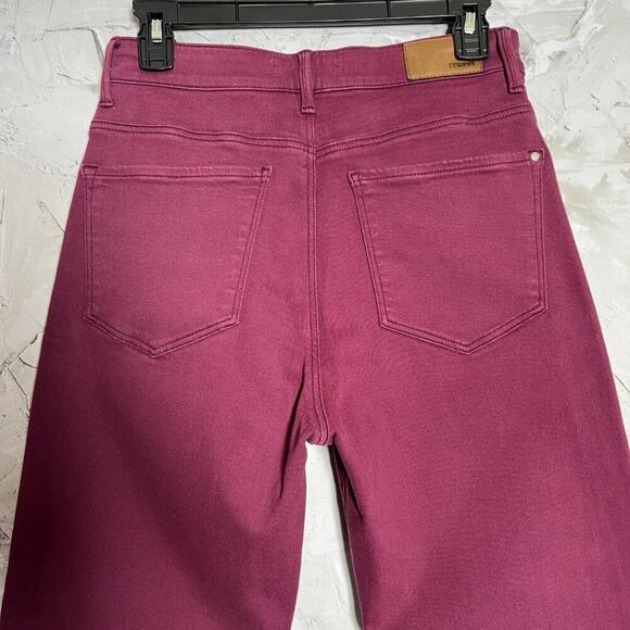 NWT MAVI BARCELONA High Rise Wide Leg Jeans SIZE 27 x 29 Wine Raw Hem Denim - Picture 7 of 11